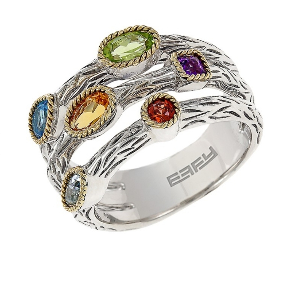 Effy Ring with real stones in SIX colors